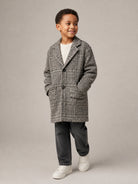 Cappotto per bambino Paolo Pecora Kids grigio con motivo a quadri PP4491 GRIGI PAOLO PECORA KIDS 