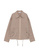 Giubbino per bambino Paolo Pecora Kids beige a quadri Principe di Galles PP4495 CAMME PAOLO PECORA KIDS 