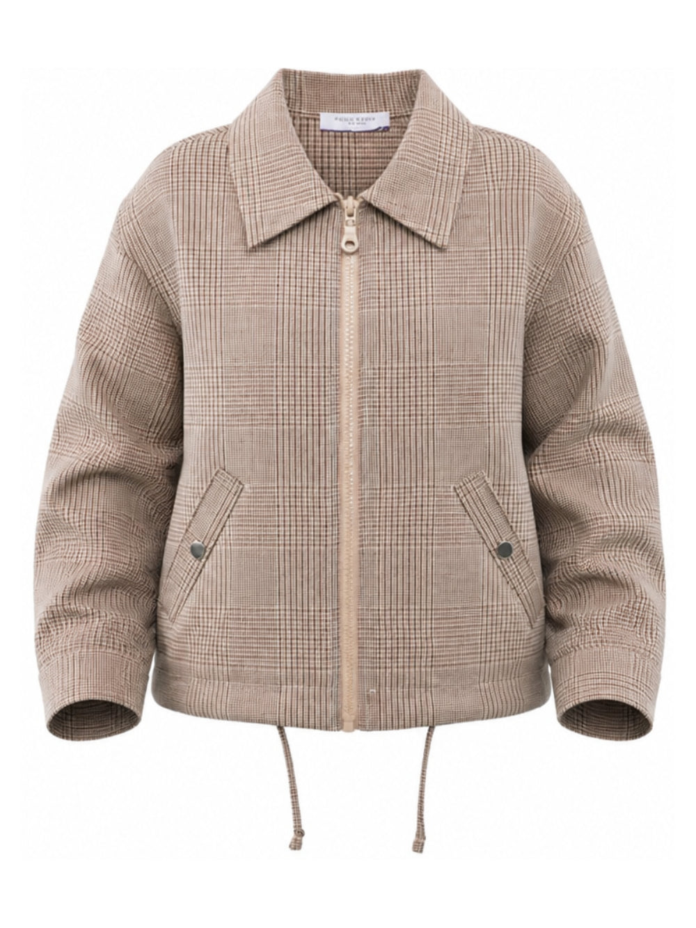 Giubbino per bambino Paolo Pecora Kids beige a quadri Principe di Galles PP4495 CAMME PAOLO PECORA KIDS 