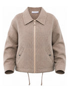 Giubbino per bambino Paolo Pecora Kids beige a quadri Principe di Galles PP4495 CAMME PAOLO PECORA KIDS 