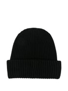Berretto per bambino Paolo Pecora Kids nero con patch logo sul davanti PP4507 NERO PAOLO PECORA KIDS 