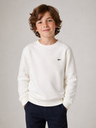 Felpa per bambino Paul & Shark Kids bianco con logo ricamato WMF00ALDA68 10057 PAUL & SHARK KIDS 