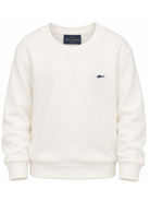 Felpa per bambino Paul & Shark Kids bianco con logo ricamato WMF00ALDA68 10057 PAUL & SHARK KIDS 