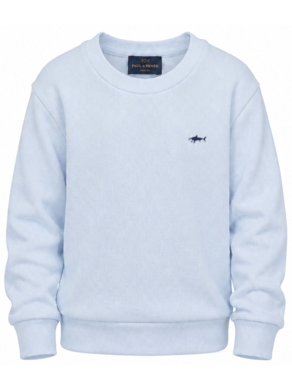 Felpa per bambino Paul & Shark Kids azzurra con logo ricamato WMF00ALDA68 40705 PAUL & SHARK KIDS 