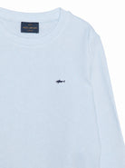 Felpa per bambino Paul & Shark Kids azzurra con logo ricamato WMF00ALDA68 40705 PAUL & SHARK KIDS 
