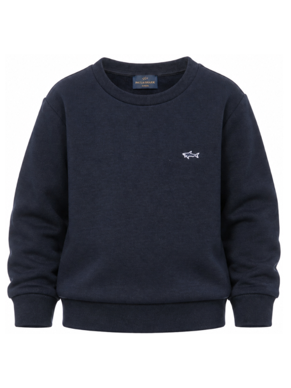 Felpa per bambino Paul & Shark Kids blu con logo ricamato WMF00ALDA68 42370 PAUL & SHARK KIDS 