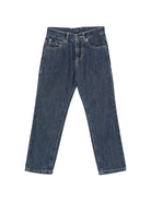 Jeans per bambino Paul & Shark Kids blu con cuciture a contrasto WMP00BL0E49 40086 PAUL & SHARK KIDS 