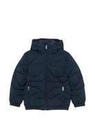 Giubbino trapuntato per bambino Paul & Shark Junior blu ad onde WUS00YL3AC8 42370 PAUL & SHARK KIDS 