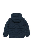 Giubbino trapuntato per bambino Paul & Shark Junior blu ad onde WUS00YL3AC8 42370 PAUL & SHARK KIDS 