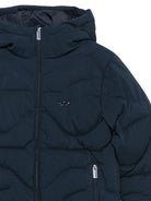 Giubbino trapuntato per bambino Paul & Shark Junior blu ad onde WUS00YL3AC8 42370 PAUL & SHARK KIDS 