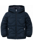 Giubbino trapuntato per bambino Paul & Shark Junior blu ad onde WUS00YL3AC8 42370 PAUL & SHARK KIDS 
