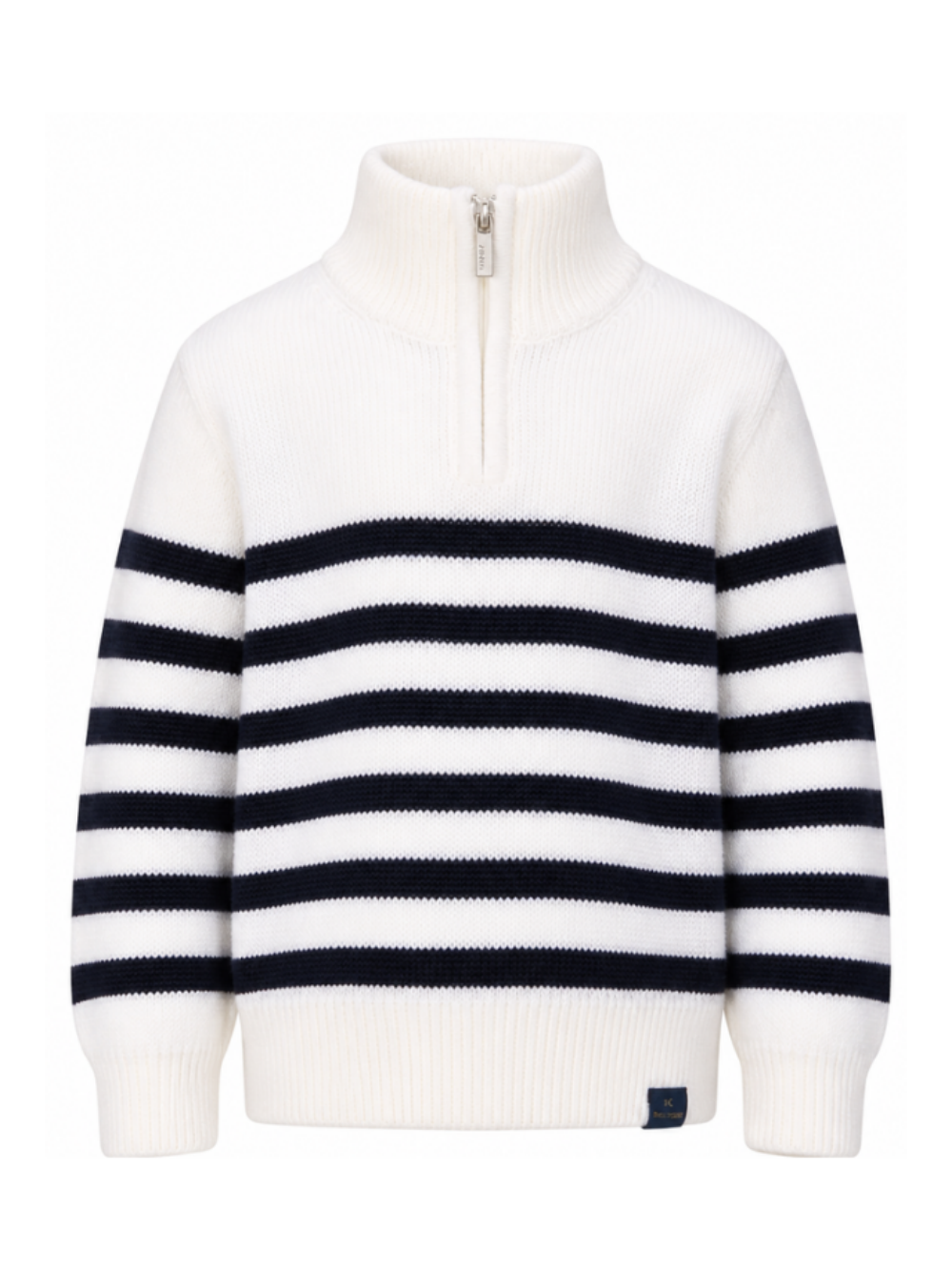Maglione per bambino Paul & Shark Kids bianco con motivo a righe orizzontali WUW006LHE88 10057 PAUL & SHARK KIDS 
