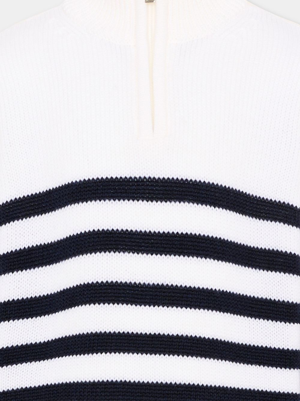 Maglione per bambino Paul & Shark Kids bianco con motivo a righe orizzontali WUW006LHE88 10057 PAUL & SHARK KIDS 