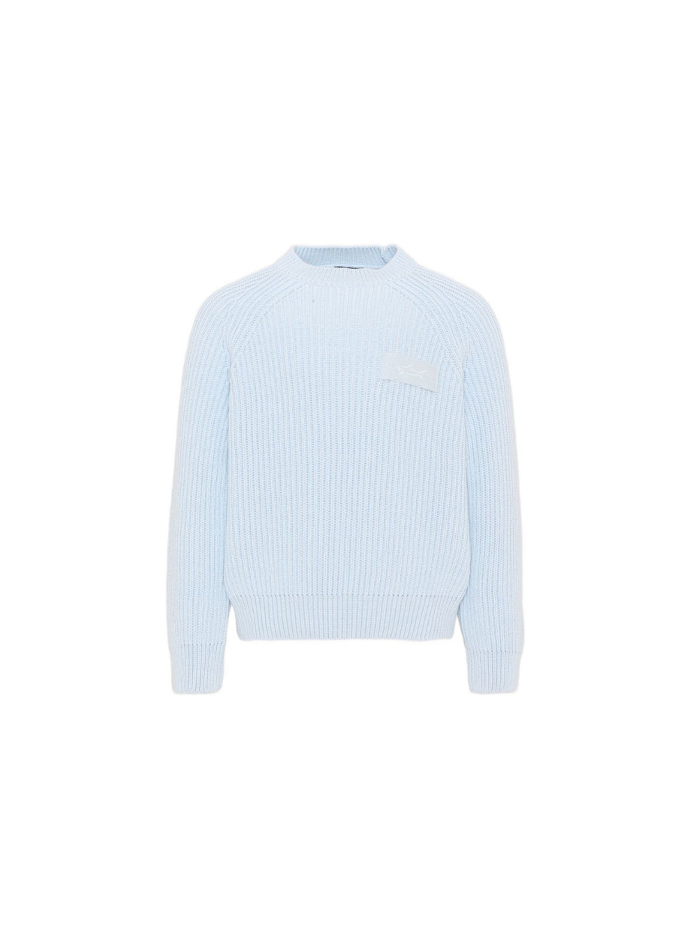 Maglione per bambino Paul & Shark Kids azzurro con applicazione logo WUW008LHE43 40705 PAUL & SHARK KIDS 