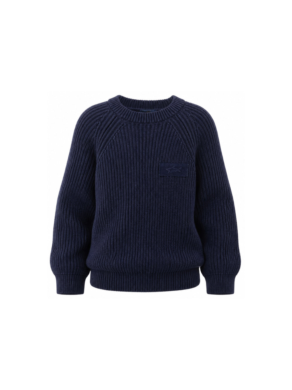 Maglione per bambino Paul & Shark Kids blu con logo applicato WUW008LHE43 42370 PAUL & SHARK KIDS 