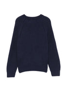 Maglione per bambino Paul & Shark Kids blu con logo applicato WUW008LHE43 42370 PAUL & SHARK KIDS 