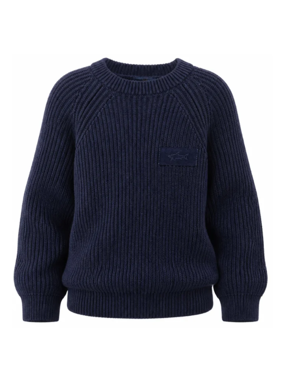 Maglione per bambino Paul & Shark Kids blu con logo applicato WUW008LHE43 42370 PAUL & SHARK KIDS 