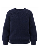 Maglione per bambino Paul & Shark Kids blu con logo applicato WUW008LHE43 42370 PAUL & SHARK KIDS 