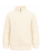 Cardigan per bambino Paul & Shark Kids beige con chiusura con zip WUW009LHE43 10057 PAUL & SHARK KIDS 