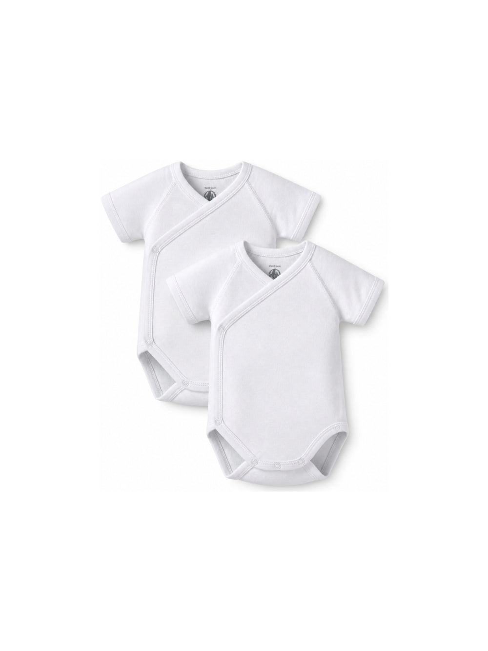 Set di due body per neonati Petit Bateau bianchi con manica corta 54220 00 PETIT BATEAU KIDS 