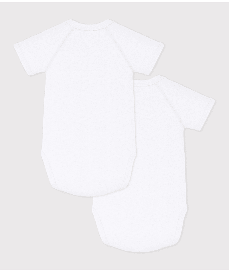 Set di due body per neonati Petit Bateau bianchi con manica corta 54220 00 PETIT BATEAU KIDS 