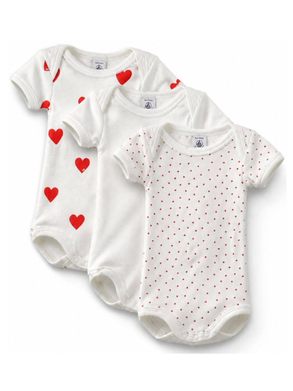 Set di tre tutine per neonati Petit Bateau Kids multicolore a maniche corte A00BB 00 PETIT BATEAU KIDS 