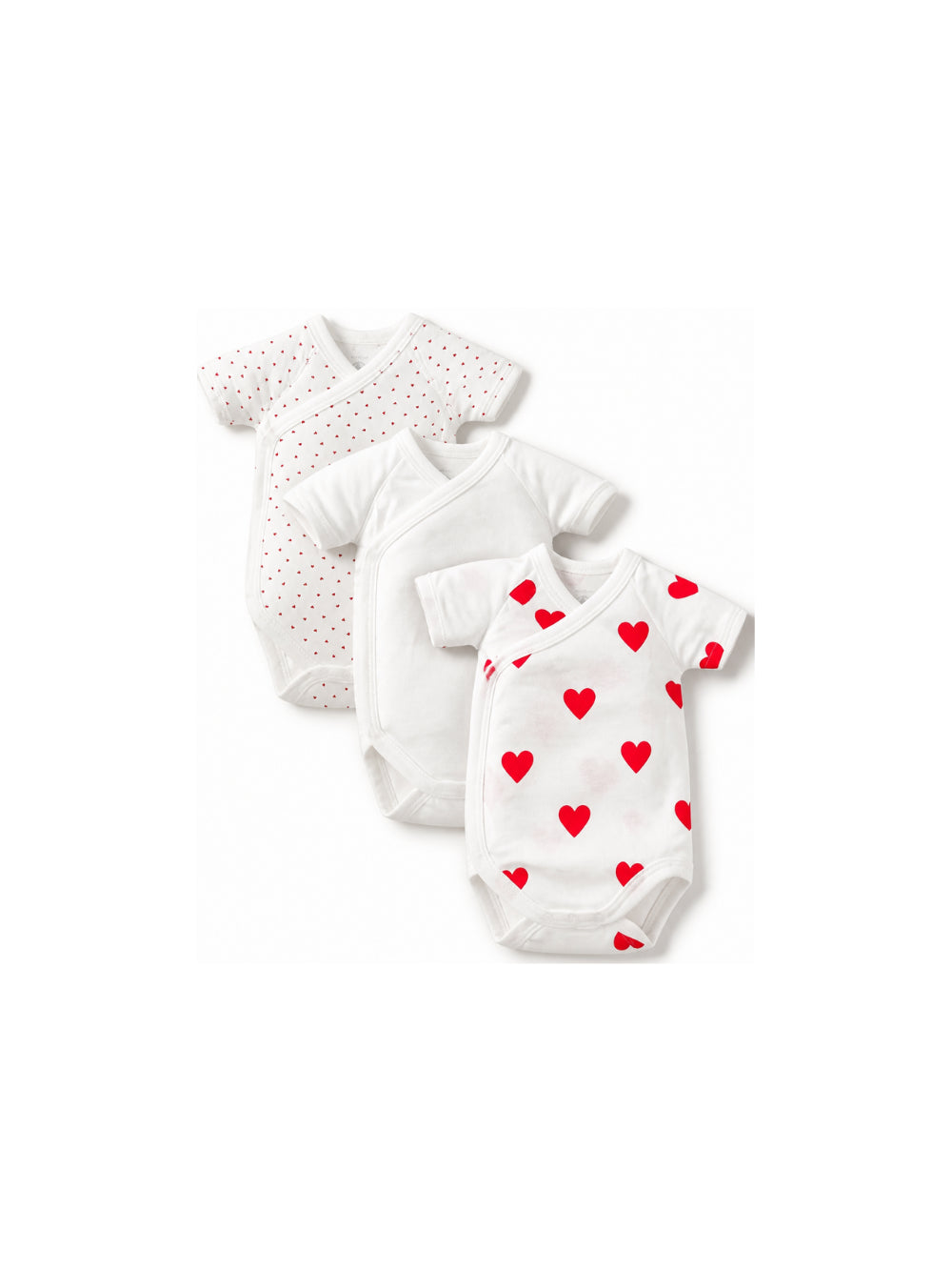 Set di tre tutine per neonati Petit Bateau Kids bianco con diverse fantasie A04O7 00 PETIT BATEAU KIDS 