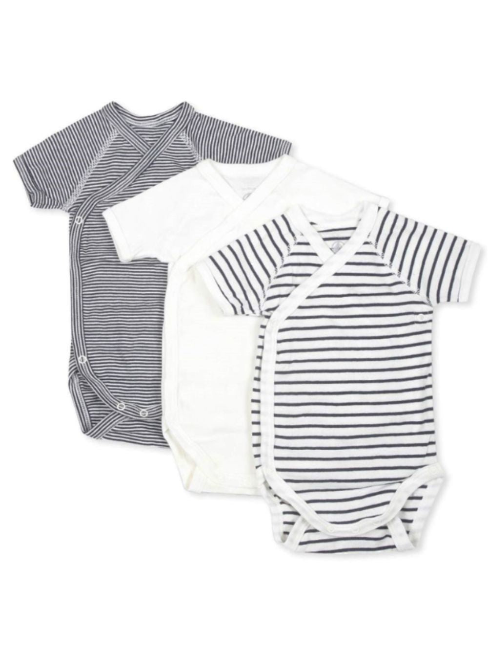 Set di tre tutine per neonati Petit Bateau Kids multicolore con fantasie diverse A097H 00 PETIT BATEAU KIDS 