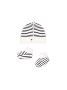 Set cappellino e babbucce per neonati Petit Bateau Kids con design a righe A0ARY 00 PETIT BATEAU KIDS 