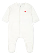 Tutina per neonati Petit Bateau Kids bianco con ricamo cuore sul davanti A0AS9 01 PETIT BATEAU KIDS 