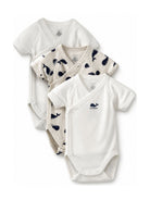 Set di tre tutine per neonati Petit Bateau Kids multicolore con fantasia balene A0CD1 00 PETIT BATEAU KIDS 