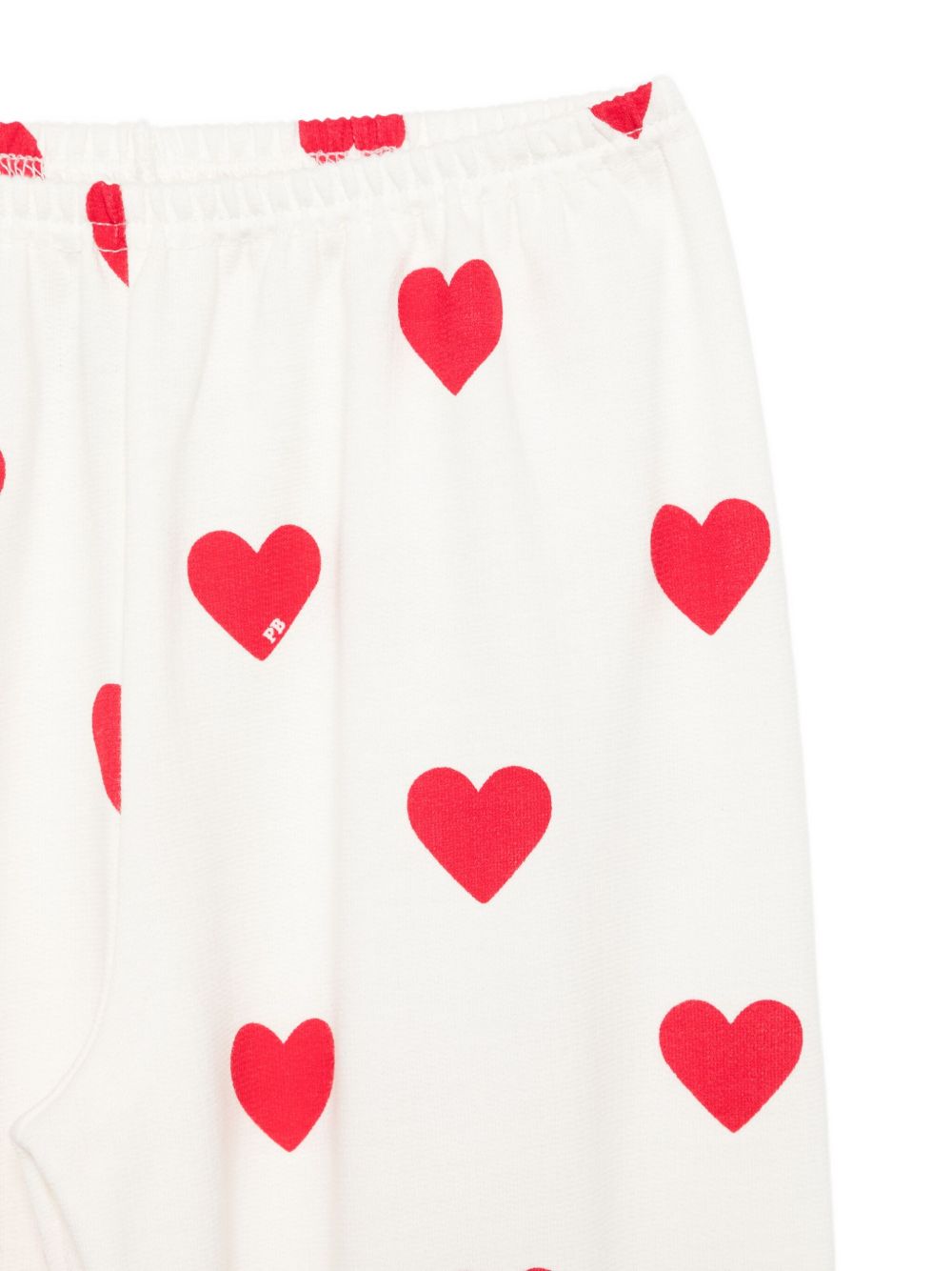 Pigiama per bambini Petit Bateau Kids bianco con stampa a cuori rossi all-over A0DO0 02 PETIT BATEAU KIDS 