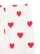 Pigiama per bambini Petit Bateau Kids bianco con stampa a cuori rossi all-over A0DO0 02 PETIT BATEAU KIDS 