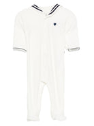 Tutina per neonato Petit Bateau Kids bianca con colletto alla marinara A0DQP 01 PETIT BATEAU KIDS 