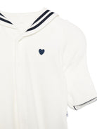 Tutina per neonato Petit Bateau Kids bianca con colletto alla marinara A0DQP 01 PETIT BATEAU KIDS 