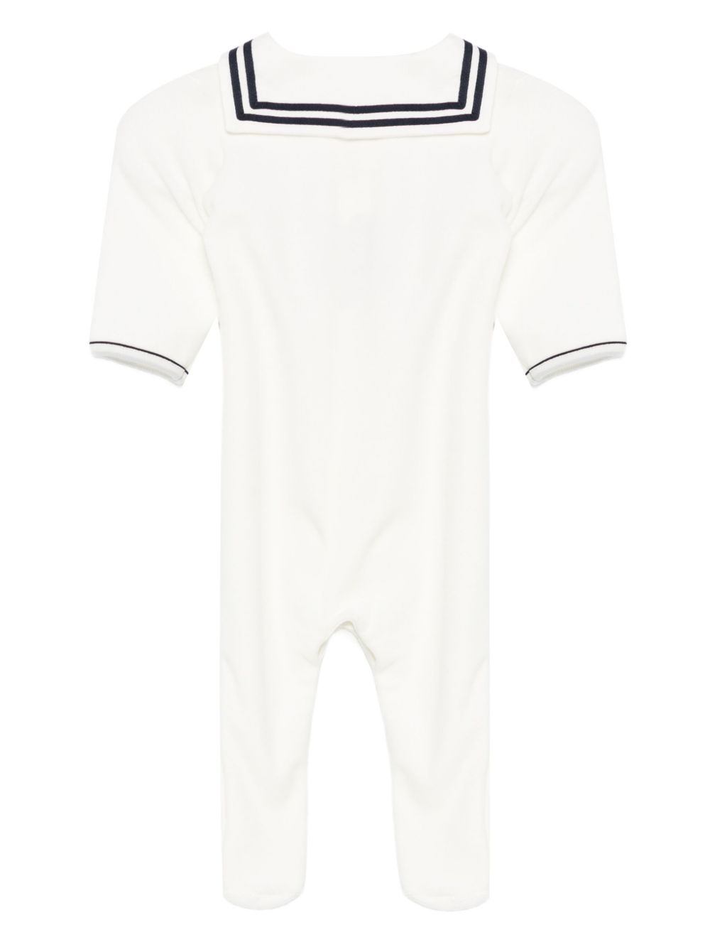 Tutina per neonato Petit Bateau Kids bianca con colletto alla marinara A0DQP 01 PETIT BATEAU KIDS 