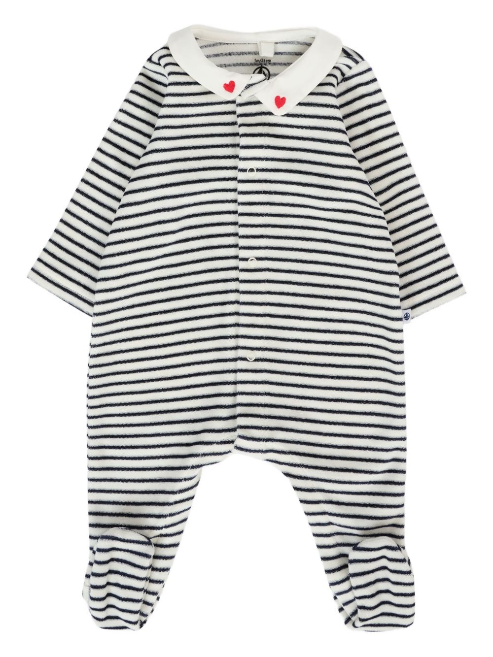 Tutina per neonati Petit Bateau Kids blu con motivo a righe A0DR1 01 PETIT BATEAU KIDS 