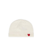 Cappello per neonati Petit Bateau bianco con ricamo a forma di cuore A0DRP 01 PETIT BATEAU KIDS 