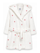 Accappatoio per bambini Petit Bateau Kids bianco con motivo a cuori A0DS4 01 PETIT BATEAU KIDS 