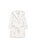 Accappatoio per bambini Petit Bateau Kids bianco con motivo a cuori A0DS4 01 PETIT BATEAU KIDS 