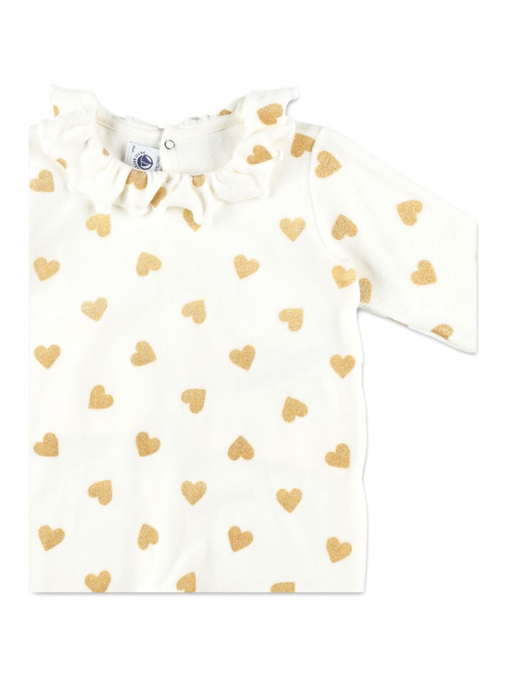 Tutina per neonati Petit Bateau Kids bianca con stampa cuori all-over A0DSA 03 PETIT BATEAU KIDS 
