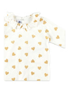 Tutina per neonati Petit Bateau Kids bianca con stampa cuori all-over A0DSA 03 PETIT BATEAU KIDS 