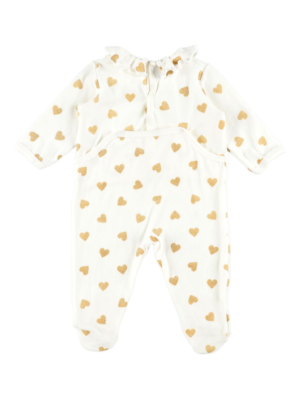 Tutina per neonati Petit Bateau Kids bianca con stampa cuori all-over A0DSA 03 PETIT BATEAU KIDS 