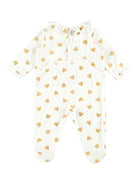 Tutina per neonati Petit Bateau Kids bianca con stampa cuori all-over A0DSA 03 PETIT BATEAU KIDS 