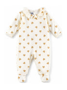Tutina per neonati Petit Bateau Kids bianca con stampa cuori all-over A0DSA 03 PETIT BATEAU KIDS 