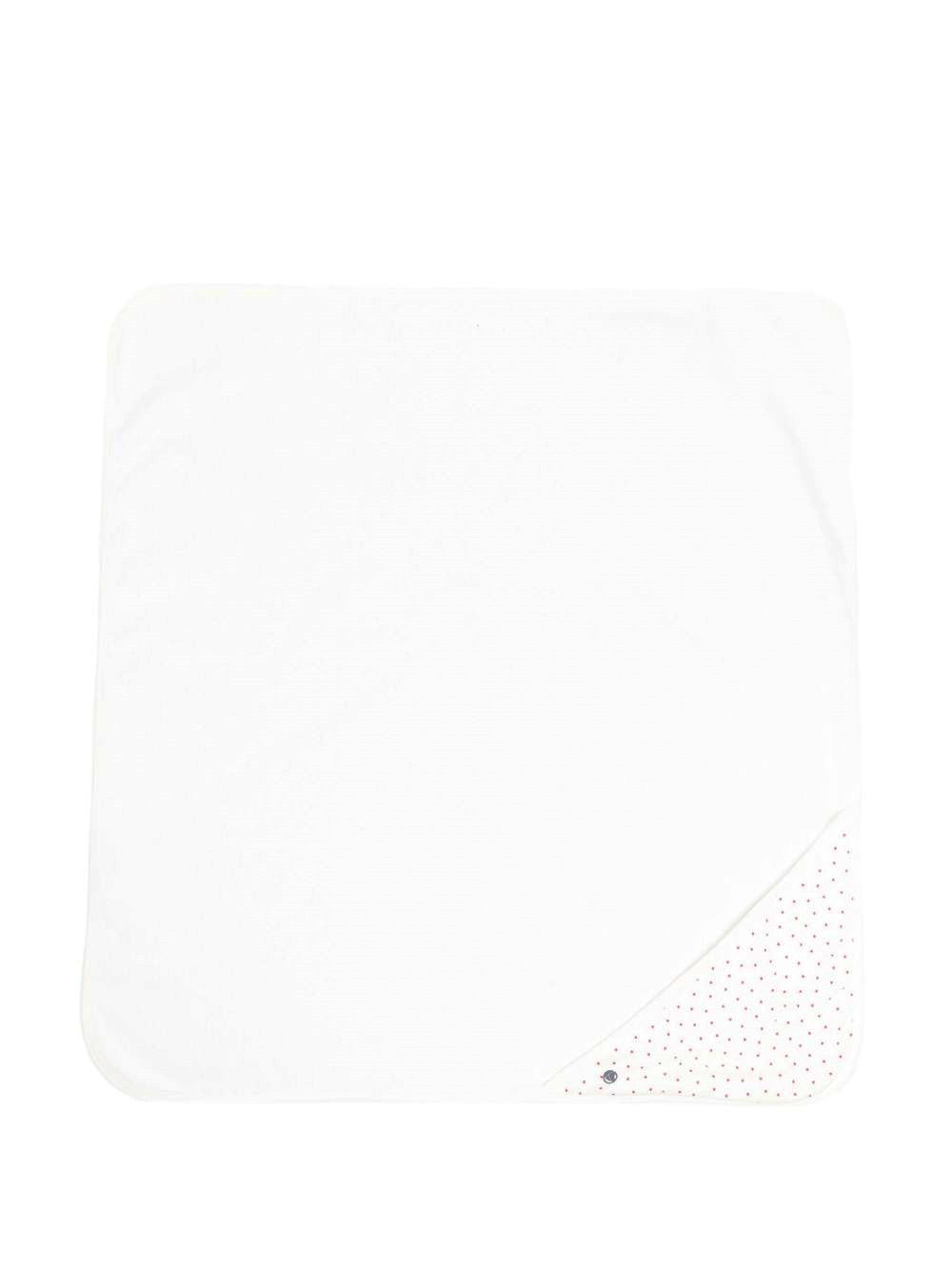 Asciugamano da bagno per neonati Petit Bateau Kids bianco con stampa cuore all-over A0DSI 01 PETIT BATEAU KIDS 