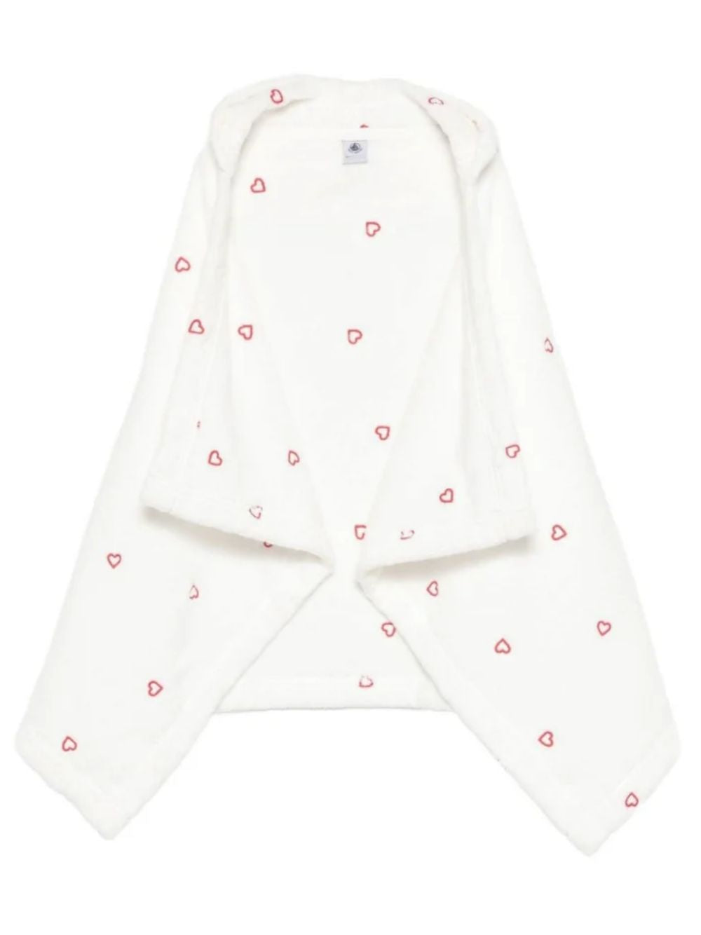 Mantellina da bagno per bambini Petit Bateau Kids beige con stampa a cuori all-over A0DXK 85 PETIT BATEAU KIDS 