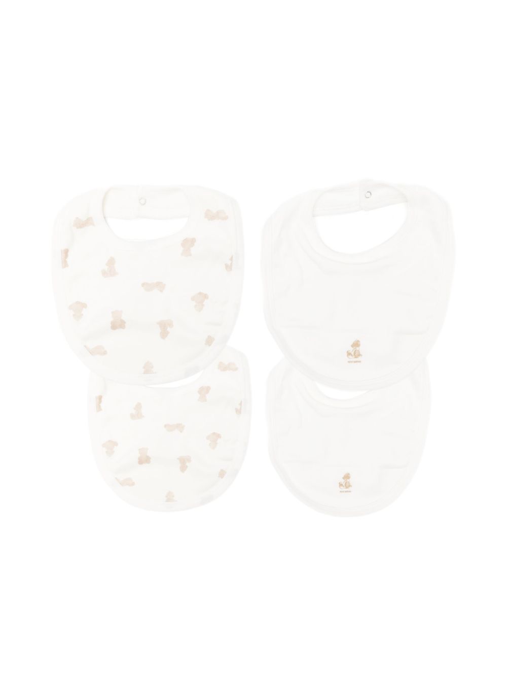 Set 2 bavaglini per neonato Petit Bateau Kids bianchi con dettaglio logo A0E18 01 PETIT BATEAU KIDS 