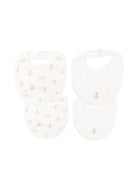 Set 2 bavaglini per neonato Petit Bateau Kids bianchi con dettaglio logo A0E18 01 PETIT BATEAU KIDS 