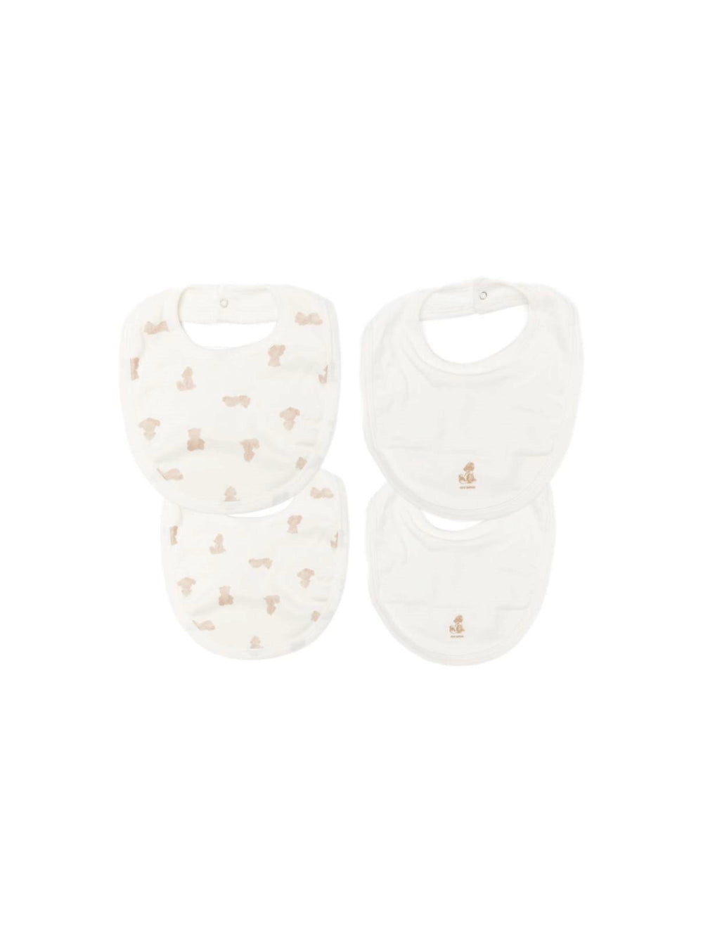 Set 2 bavaglini per neonato Petit Bateau Kids bianchi con dettaglio logo A0E18 01 PETIT BATEAU KIDS 